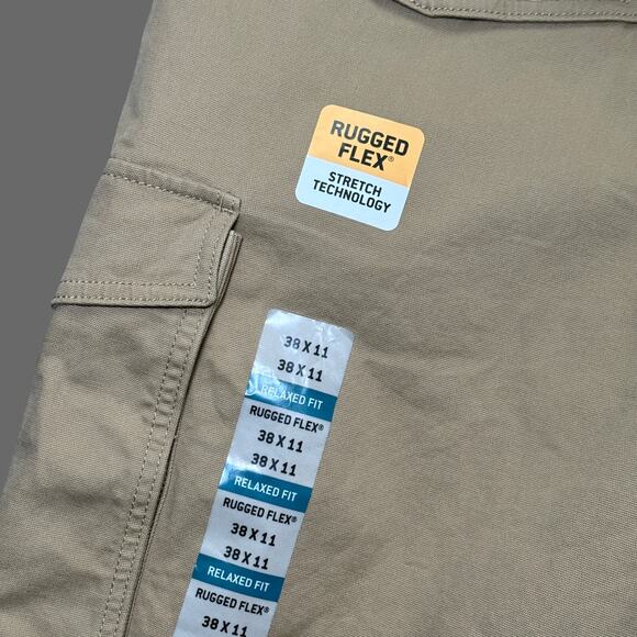 Carhartt Rugged Flex Rigby Cargo Short Relaxed Fit Size 38x11 NWT Brown/Khaki - Picture 7 of 8